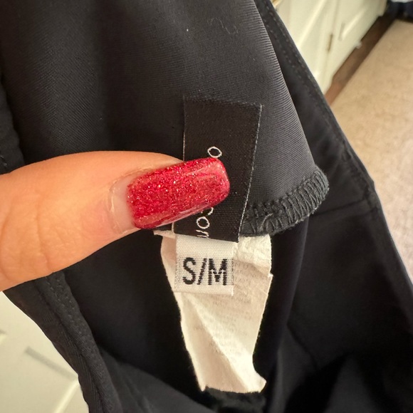 Onzie small/medium orange and dark navy leggings - Picture 4 of 4